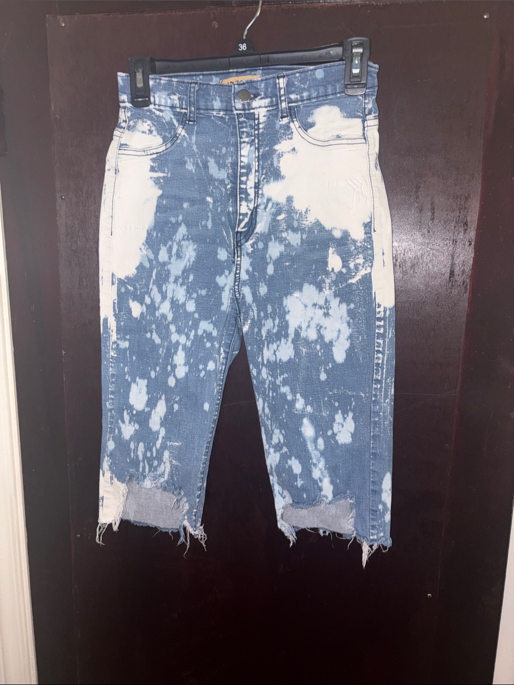Bleached Tie-Dye Bermuda Shorts